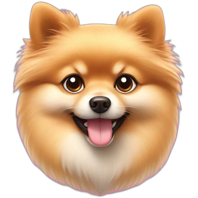 Pomeranian dog full of love emoji