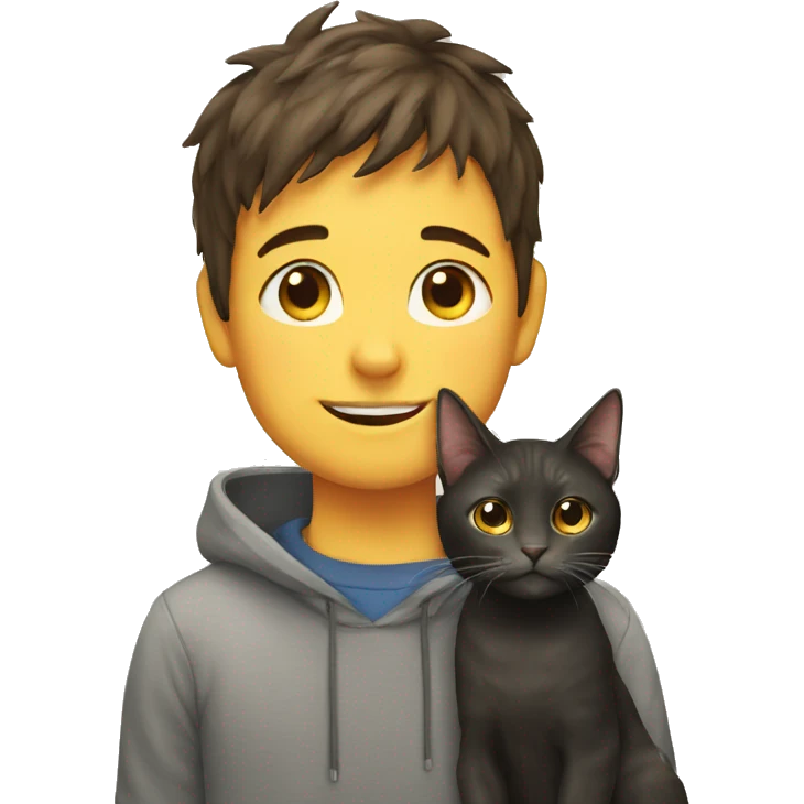 Cat with boy emoji
