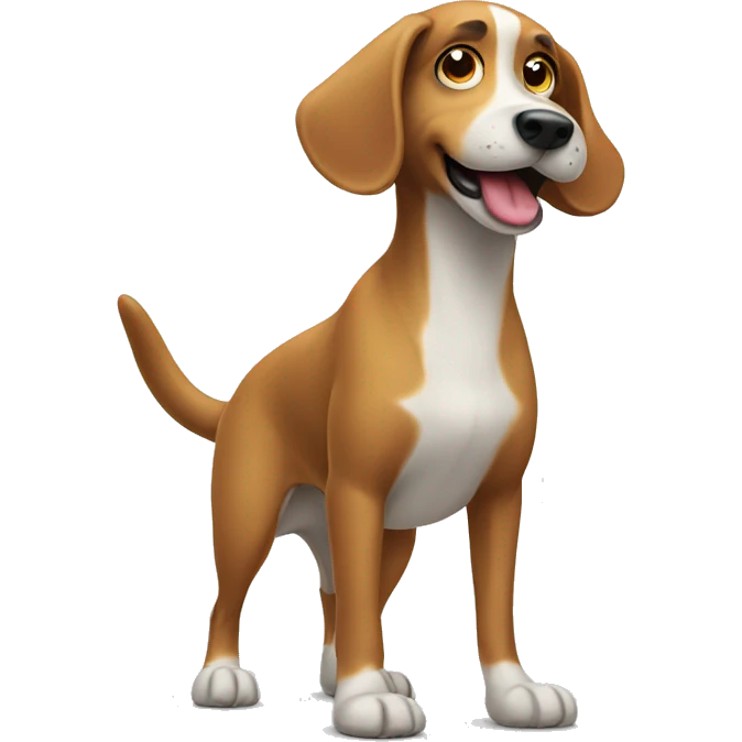 Dog with a big tail emoji