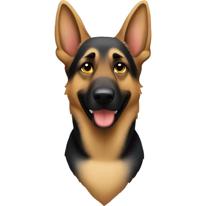 German shepherd doing ✌🏿 emoji
