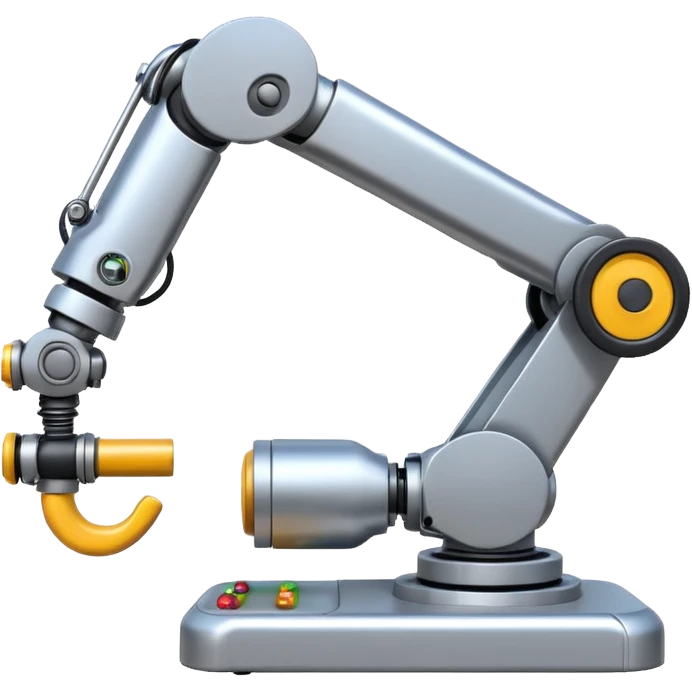 emoji about smartfactory with robot arm and AGV emoji