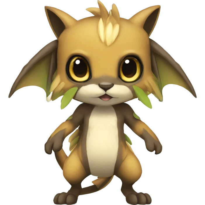 a anthro chibi-style Fakémon-hybrid full body emoji