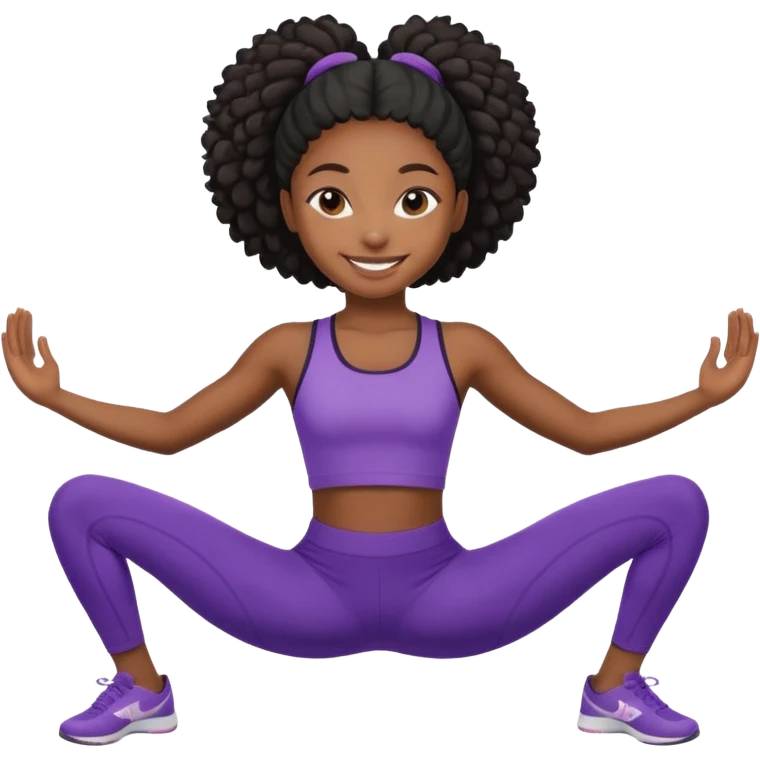 Black girl doing splits  emoji