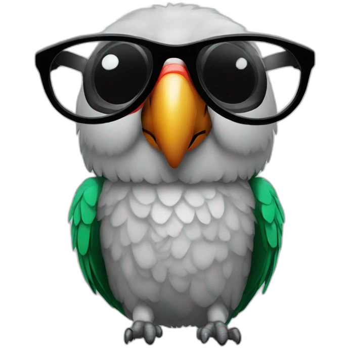 Parrot with sunglasses  emoji