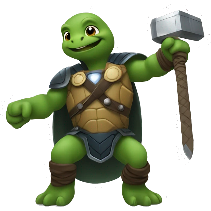 turtles with thor emoji