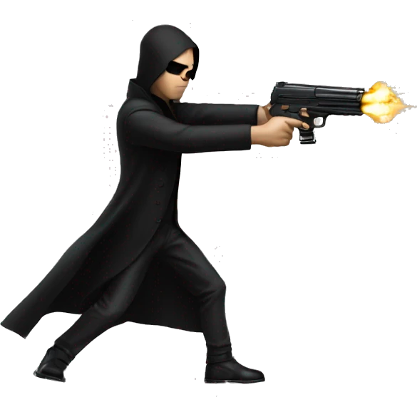 neo from matrix dodging bullets emoji