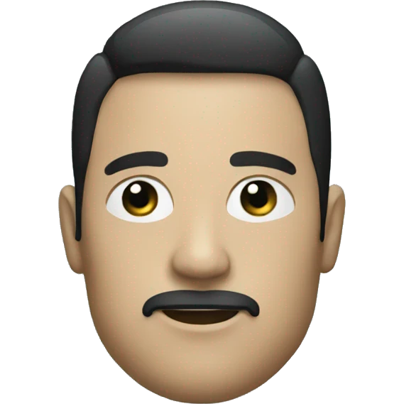 Blue with black Android  emoji