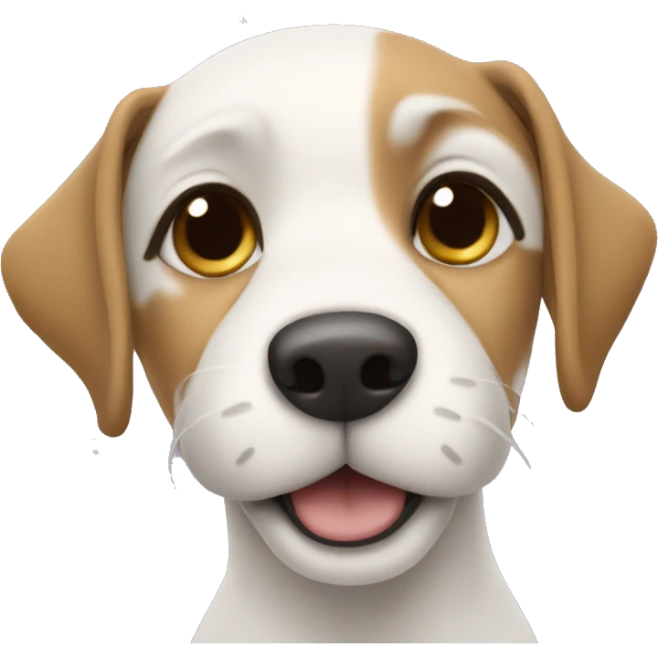 Dog and snowflakes emoji