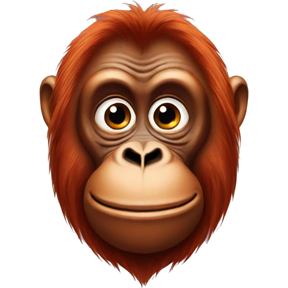 Orangutan heart eyes emoji