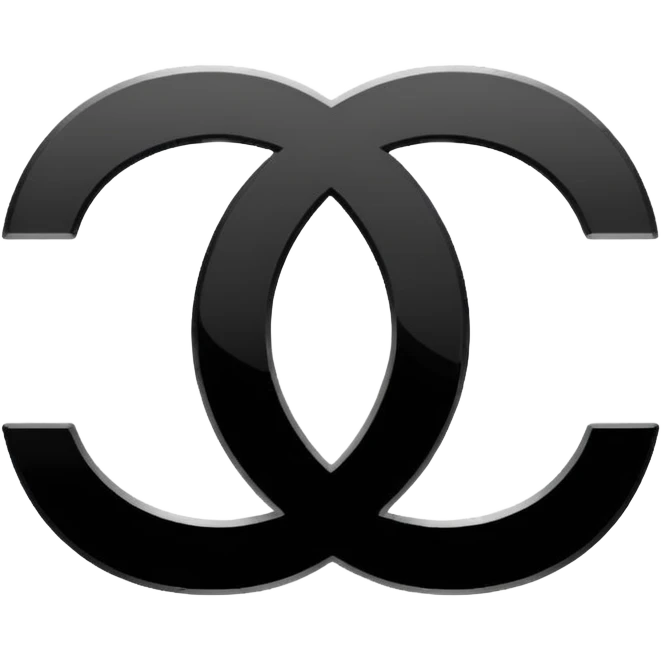 Chanel logo black and white emoji