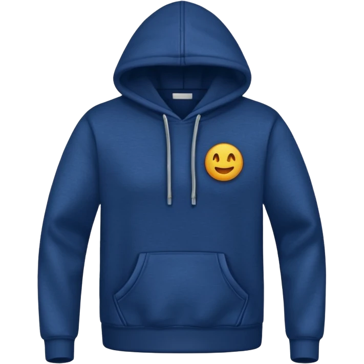 hoddie darkblue without smiley and without people emoji