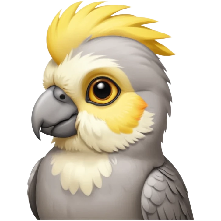 cute grey cockatiel emoji