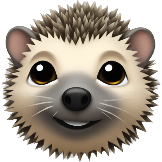 hedgehog with black muzzle emoji