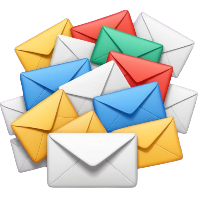 a lot of notification mail to respond emoji