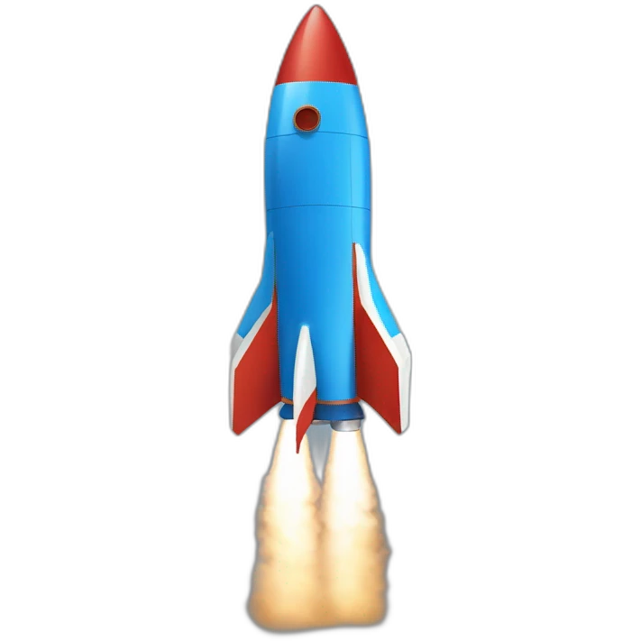 blue rocket launch emoji