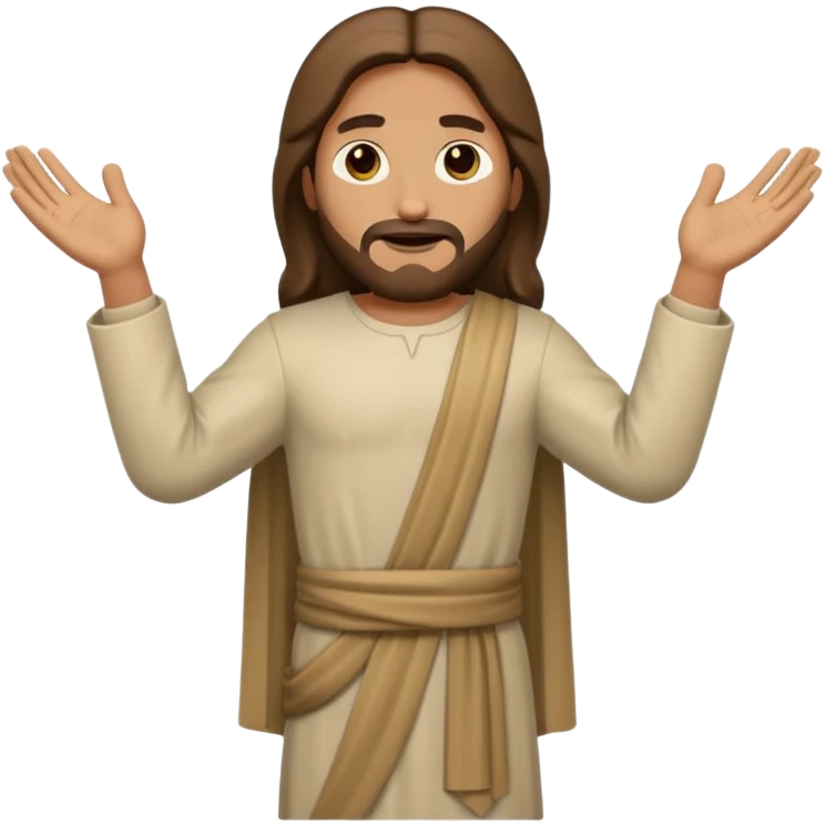 fullbody Lazarus, Jesus's friend, normal emoji style, with hands raised emoji