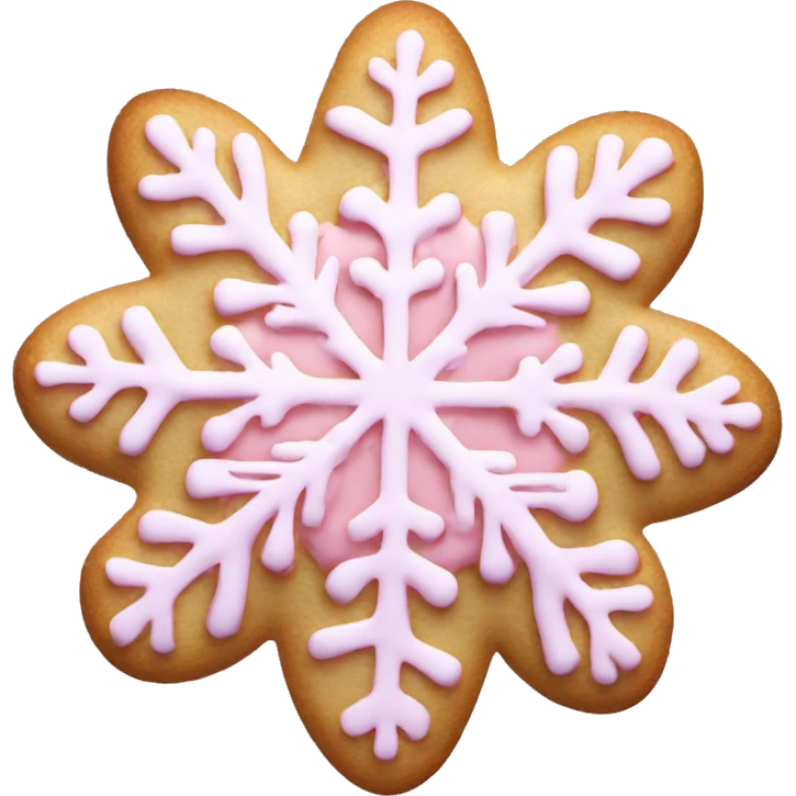 pale pink snowflake cookie emoji