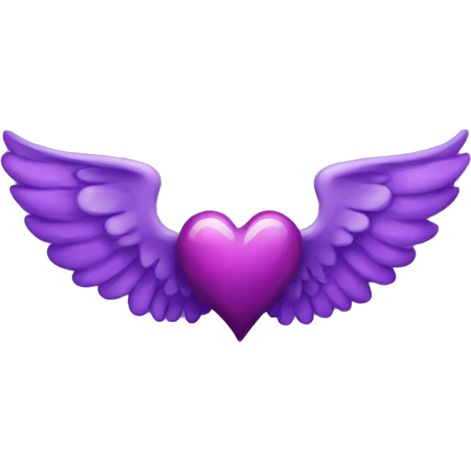 Purple Heart with wings emoji