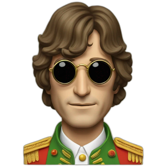 John Lennon head sgt pepper era emoji