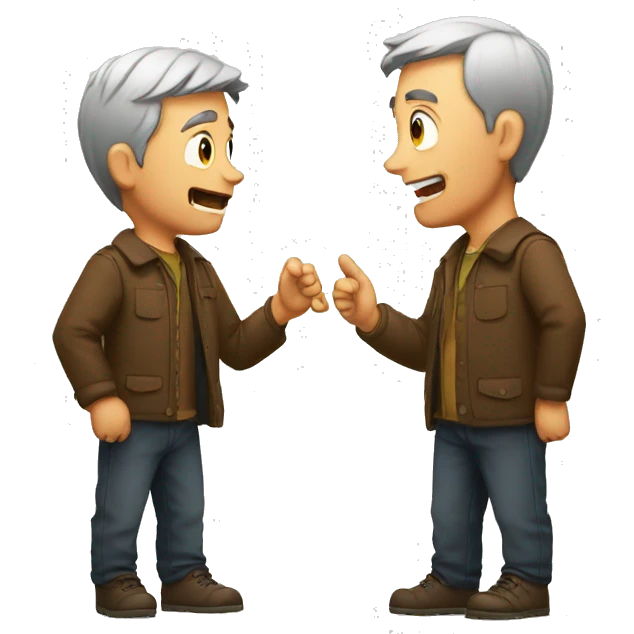father and son germans arguing emoji