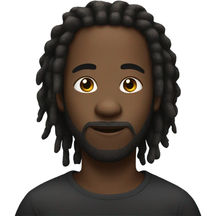 black guy with small dreads emoji