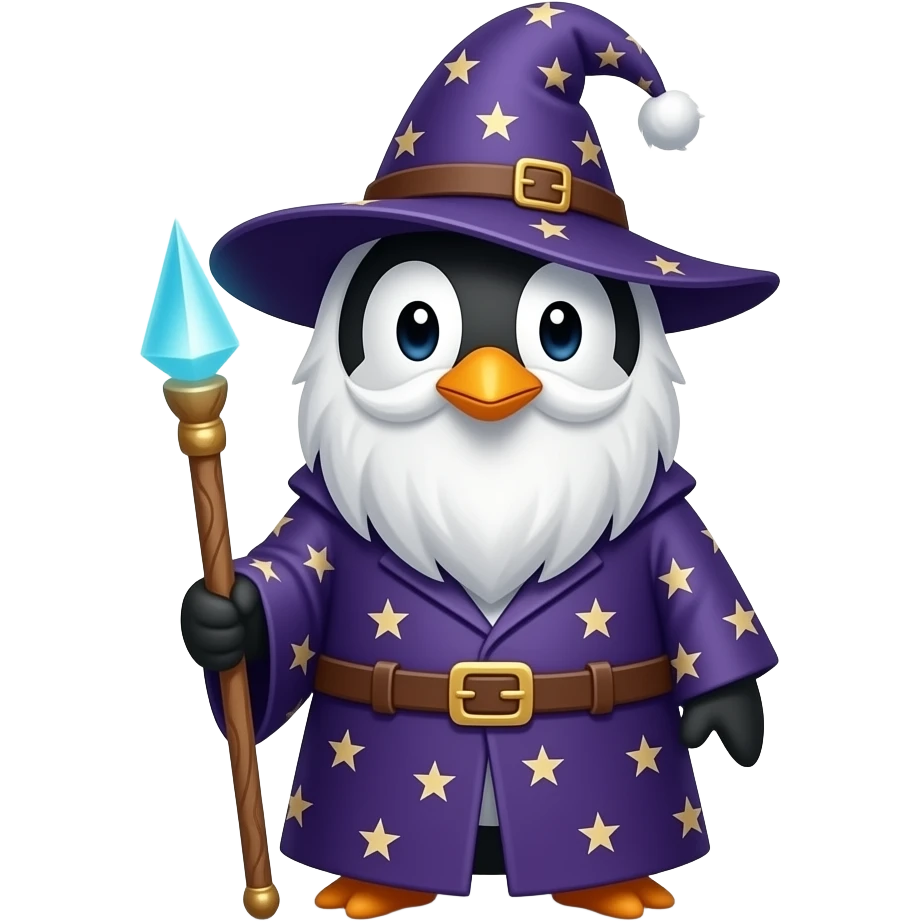Penguin Wizard emoji