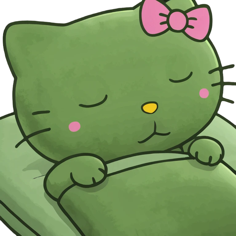hello kitty sleeping emoji