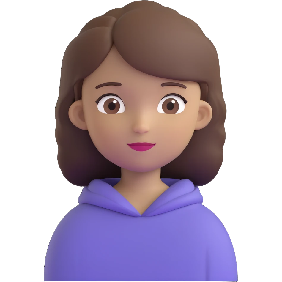 cute girl with brown hair emoji