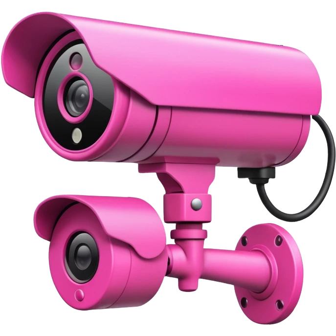 Security Camera pink with graffity emoji