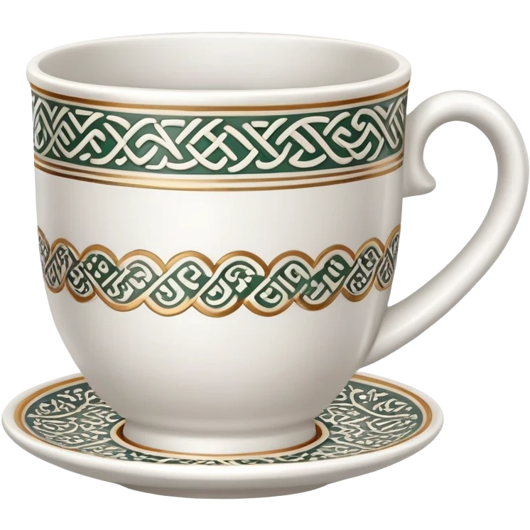 Saudi traditional coffee cup with Arabic patterns emoji