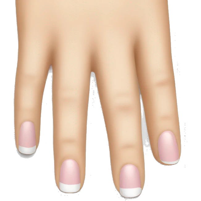 French tip toe nails emoji