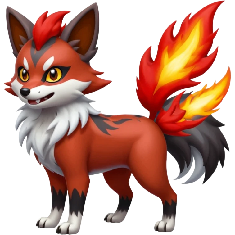 Lycanroc-Zorua-Litten-Mightyena-fusion emoji
