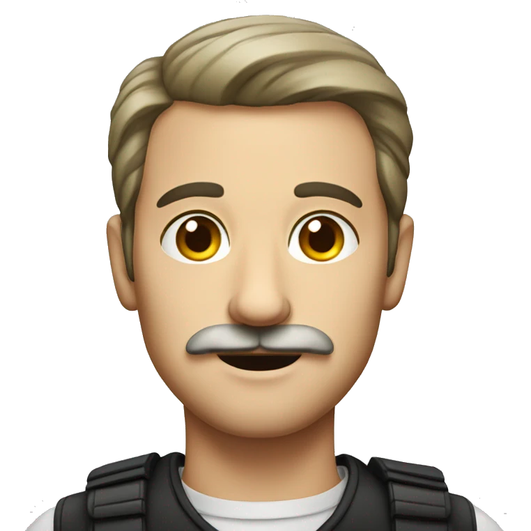 German man with middle mustache  emoji