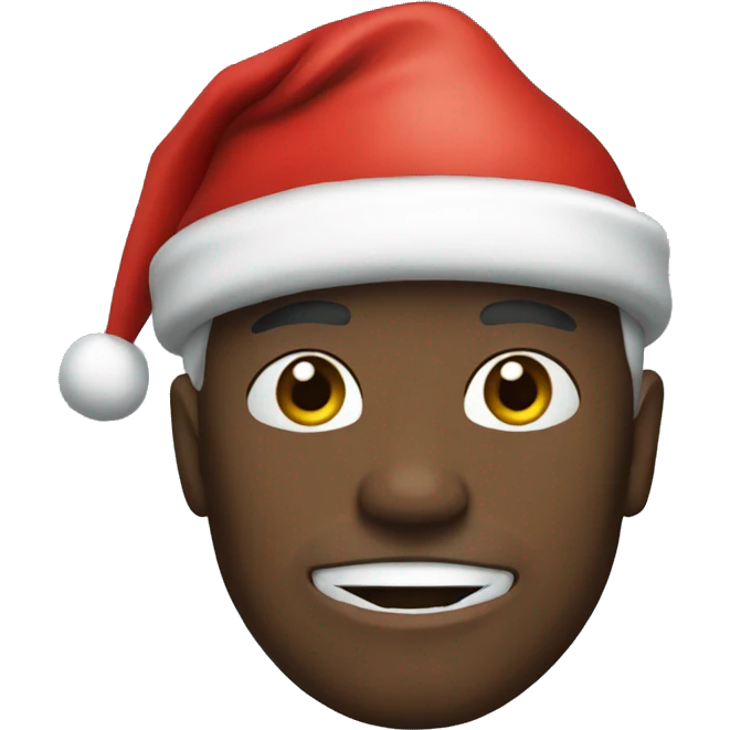 Batman wearing a Santa hat emoji