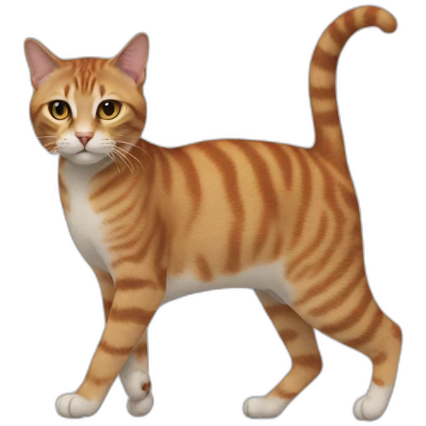 Cat printing using legs emoji