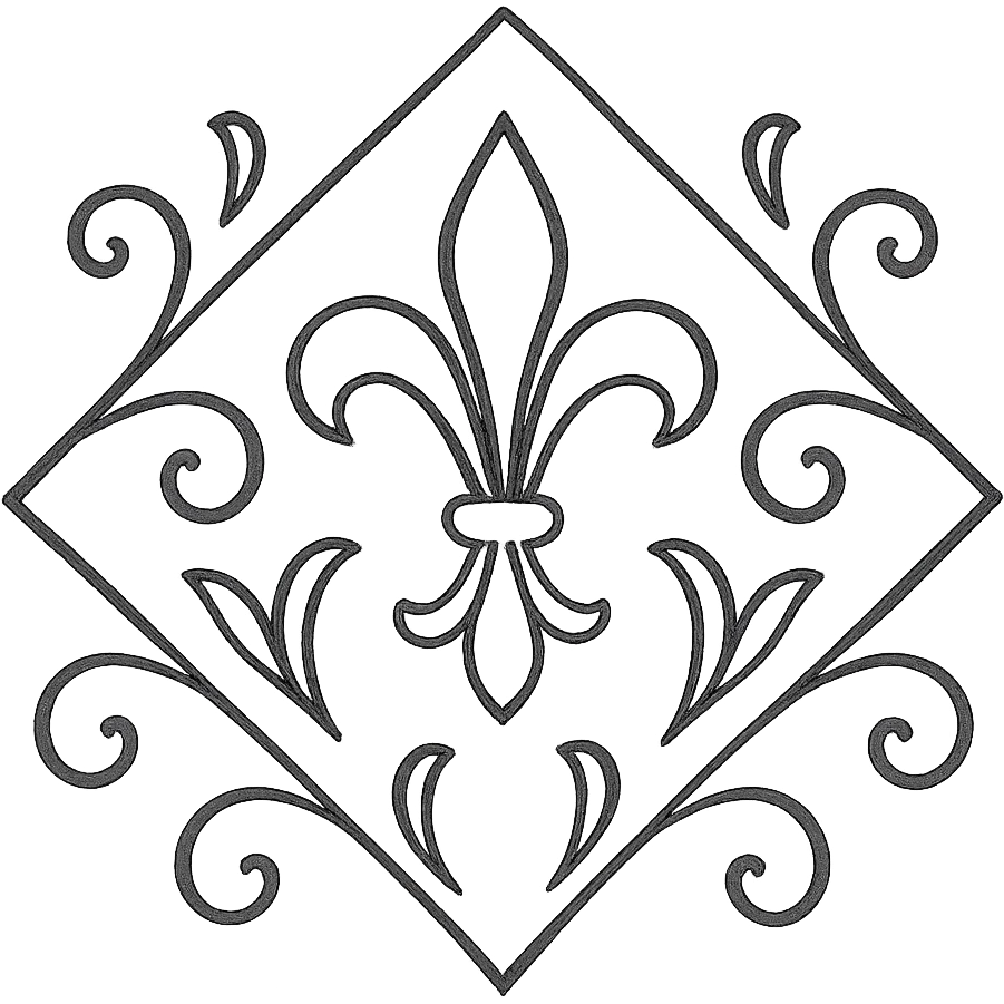 stencil pattern in Provence style emoji