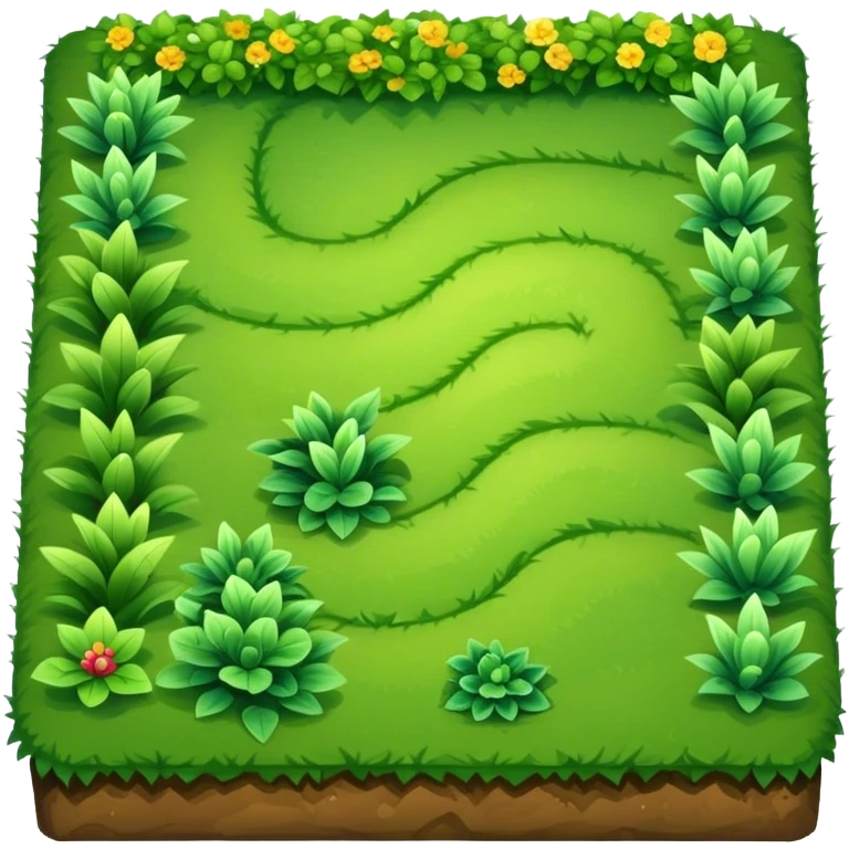 Plot of land with greens emoji
