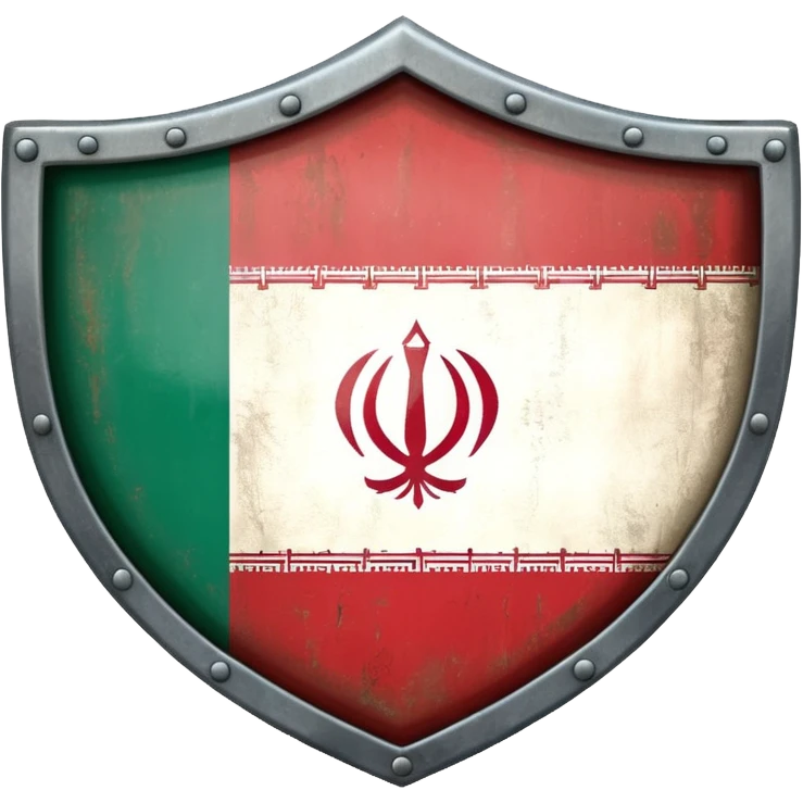 rectangular shield with the flag of Iran emoji