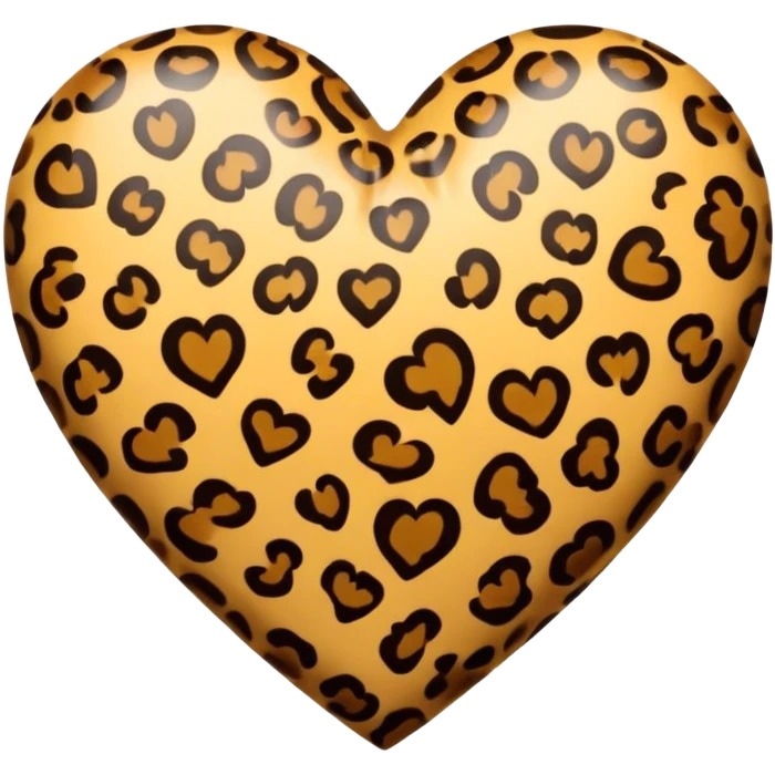 Leopard print heart emoji