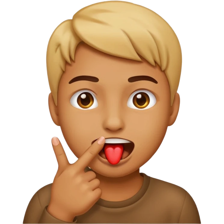 Emoji enamorado mordiéndose el dedo emoji