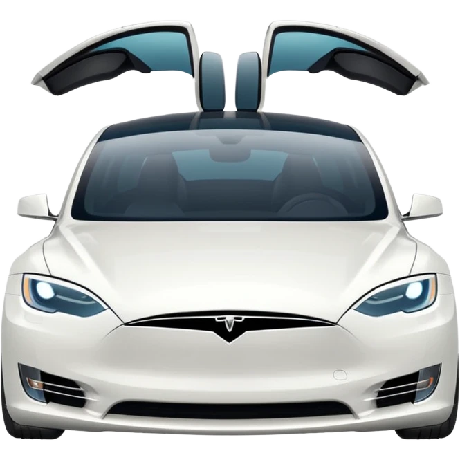 white Tesla car emoji
