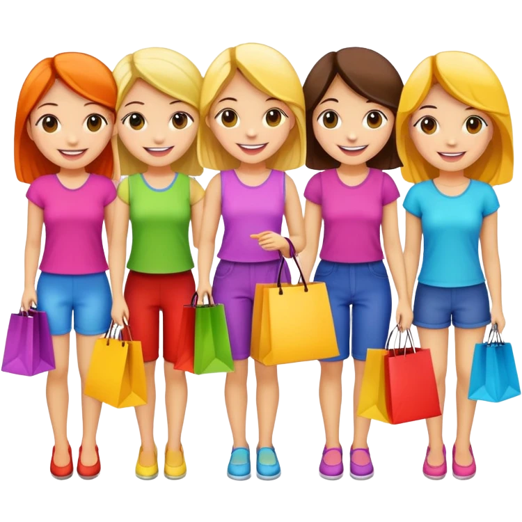 girls shopping  emoji