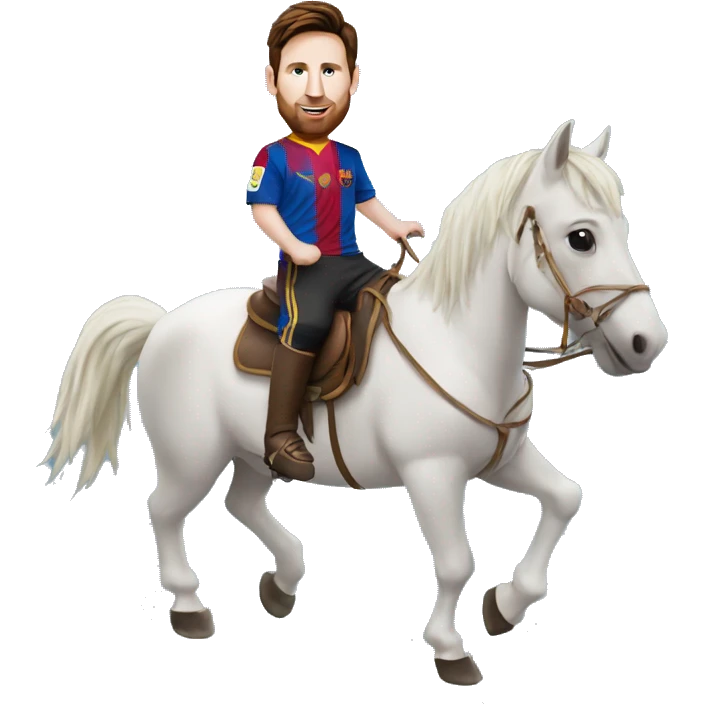 Messi sur un cheval emoji