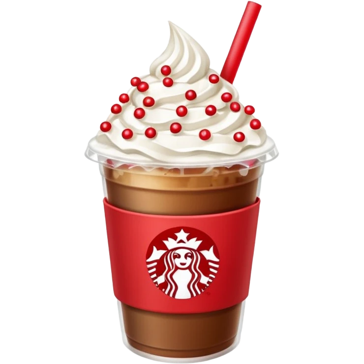 Iced Christmas Starbucks coffee emoji