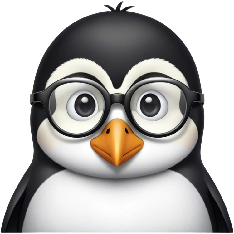 penguin wearing glasses emoji