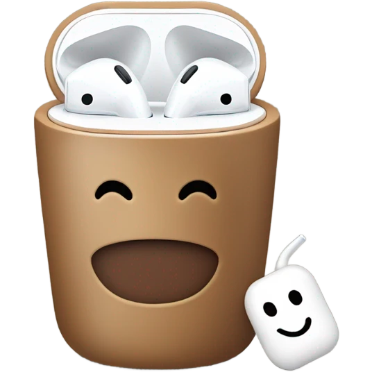 coffee with airpods emoji