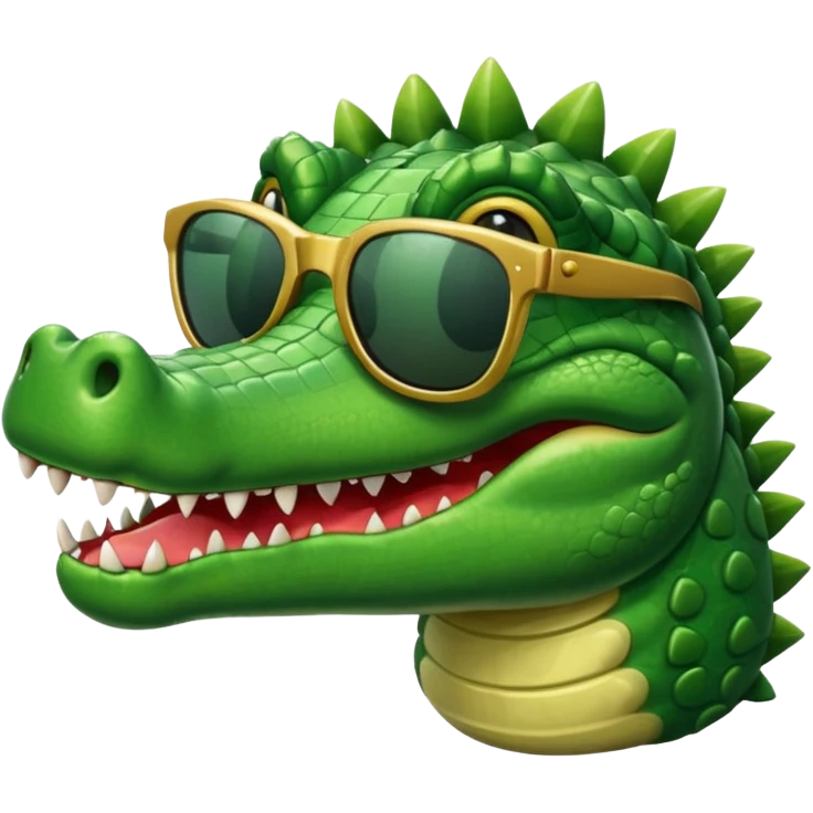 Crocodile with sunglasses emoji