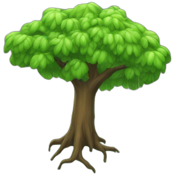 raining tree emoji