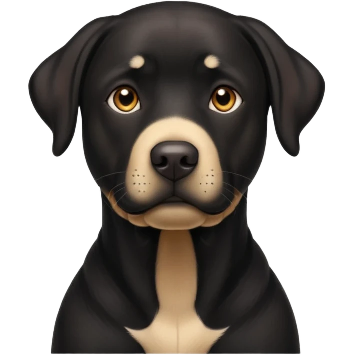 Black adult Labrador emoji