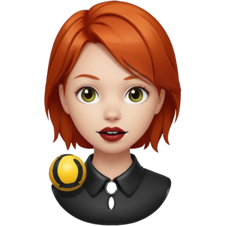 Рыжая Девушка с кляпом шаром emoji
